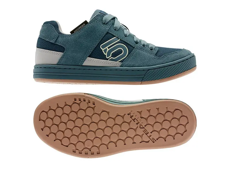 Five Ten Freerider Flat Pedal Shoe - Womens - Sand-Wild Teal-Sand - 2021 1
