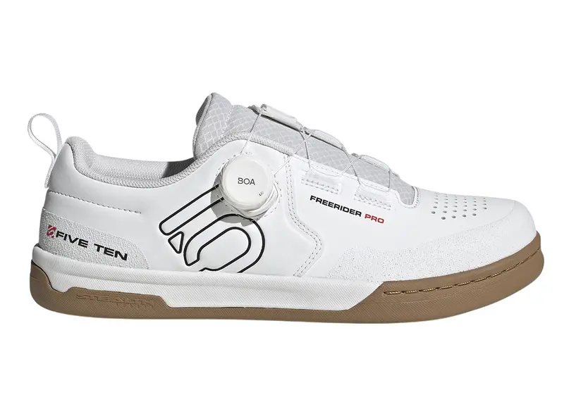 Five Ten Freerider Pro Boa Flat Pedal Shoe - Ftwr White-Core Black-Red 1