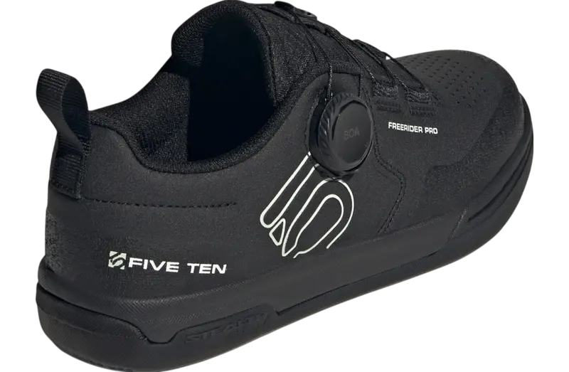 Five Ten Freerider Pro Boa Flat Pedal Shoe - Womens - Core Black-Linen Green-Ftwr White 5