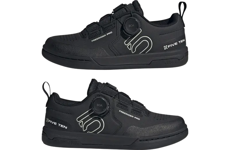 Five Ten Freerider Pro Boa Flat Pedal Shoe - Womens - Core Black-Linen Green-Ftwr White 7