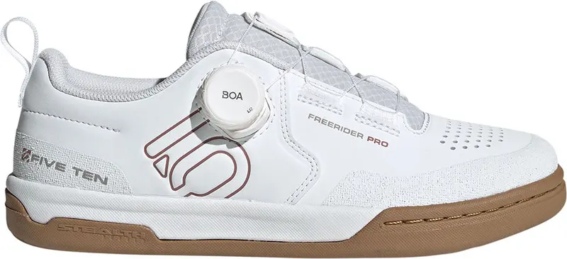Five Ten Freerider Pro Boa Flat Pedal Shoe - Womens - Ftwr White-Warm Clay-Gray Three 1