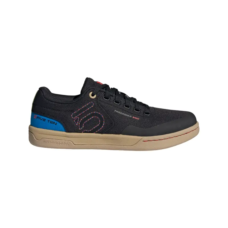 Five Ten Freerider Pro Canvas Flat Pedal Shoe - Core Black-Carbon-Pulse Lime 1
