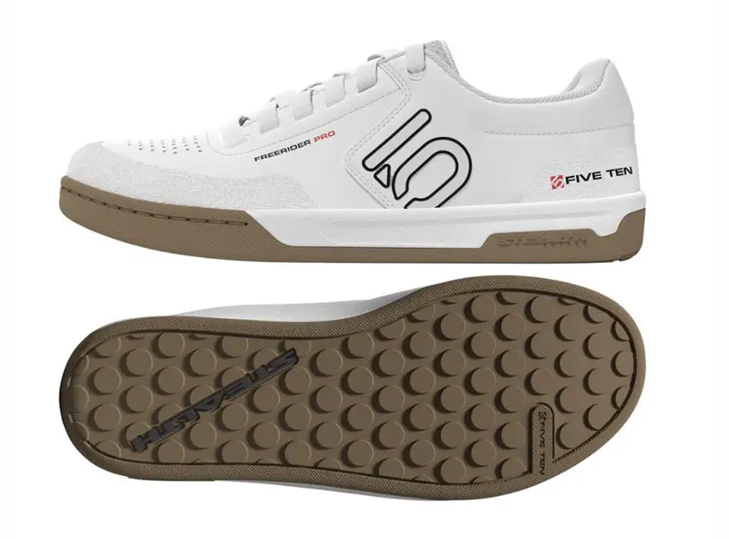 Five Ten Freerider Pro Flat Pedal Shoe - Ftwr White-Core Black-Red 2