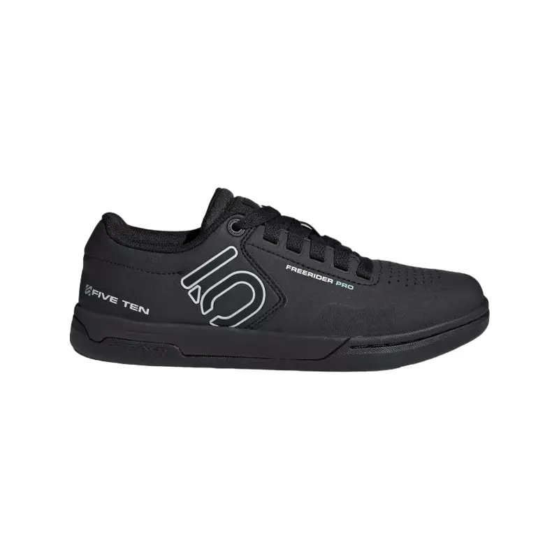 Five Ten Freerider Pro Flat Pedal Shoe - Womens - Core Black-Crystal White-Acid Mint 1