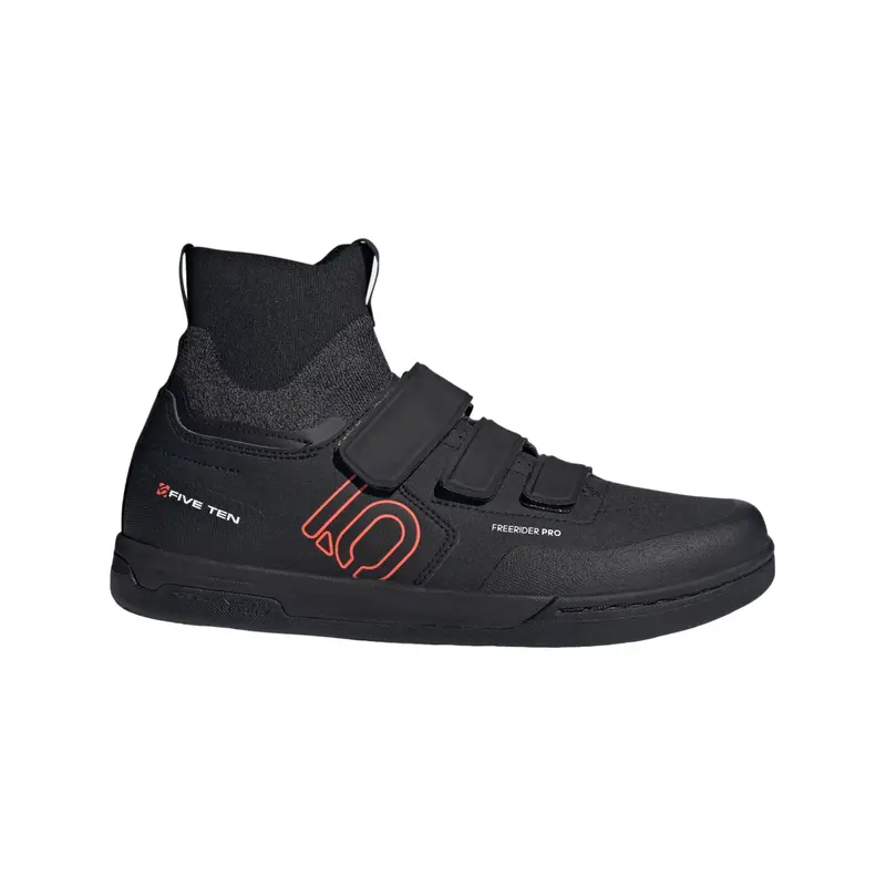 Five Ten Freerider Pro Mid Vcs Flat Pedal Shoe - Core Black-Solar Red-Gray Three 1