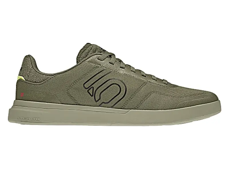 Five Ten Sleuth Dlx Canvas Flat Pedal Shoe - Focus Olive-Core Black-Pulse Lime - 2022 1