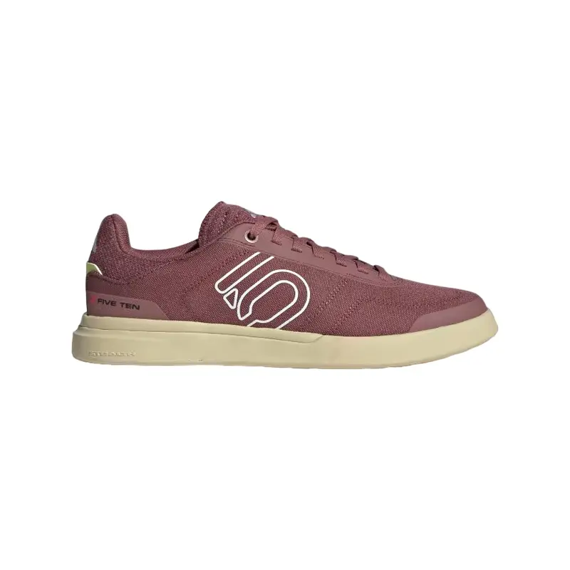 Five Ten Sleuth Dlx Canvas Flat Pedal Shoe - Womens - Quiet Crimson-White-Core Black 1
