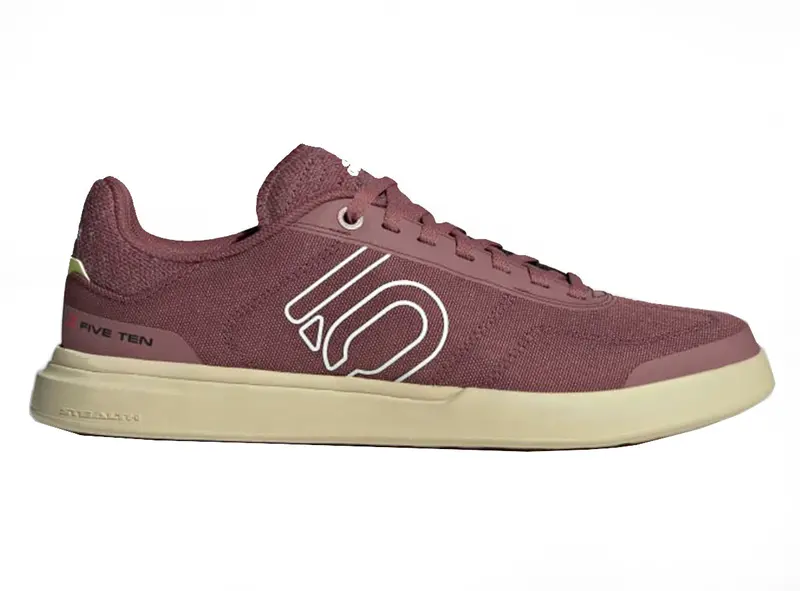 Five Ten Sleuth Dlx Canvas Flat Pedal Shoe - Womens - Quiet Crimson-White-Sandy Beige - 2022 1