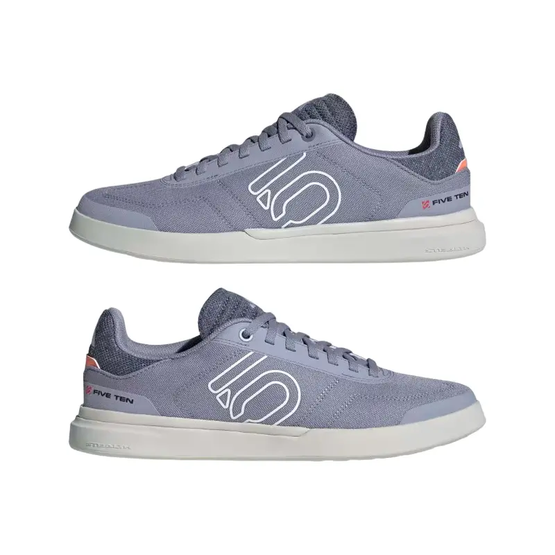 Five Ten Sleuth Dlx Canvas Flat Pedal Shoe - Womens - Silver Violet-White-Coral Fusion 5