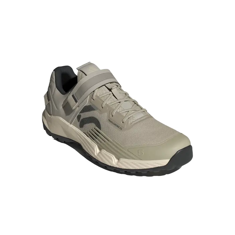 Five Ten Trailcross Clip-In Mtb Shoe - Putty Gray-Carbon-Wonder White 2