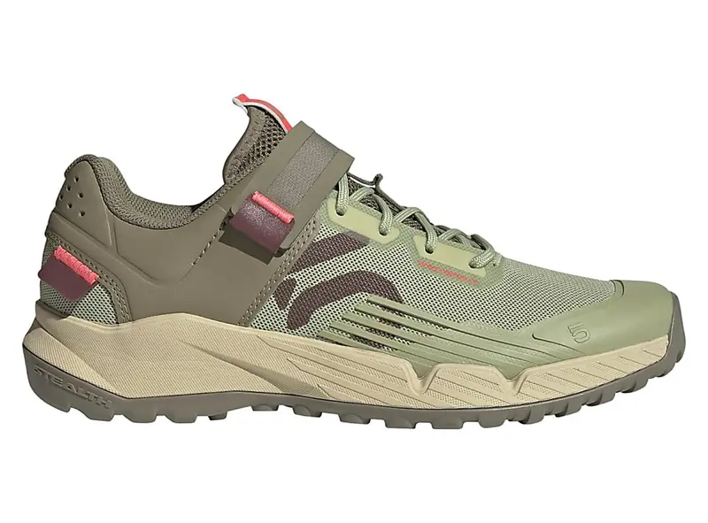 Five Ten Trailcross Clip-In Mtb Shoe - Womens - Quiet Crimson-Orbit Green-Turbo - 2022 1