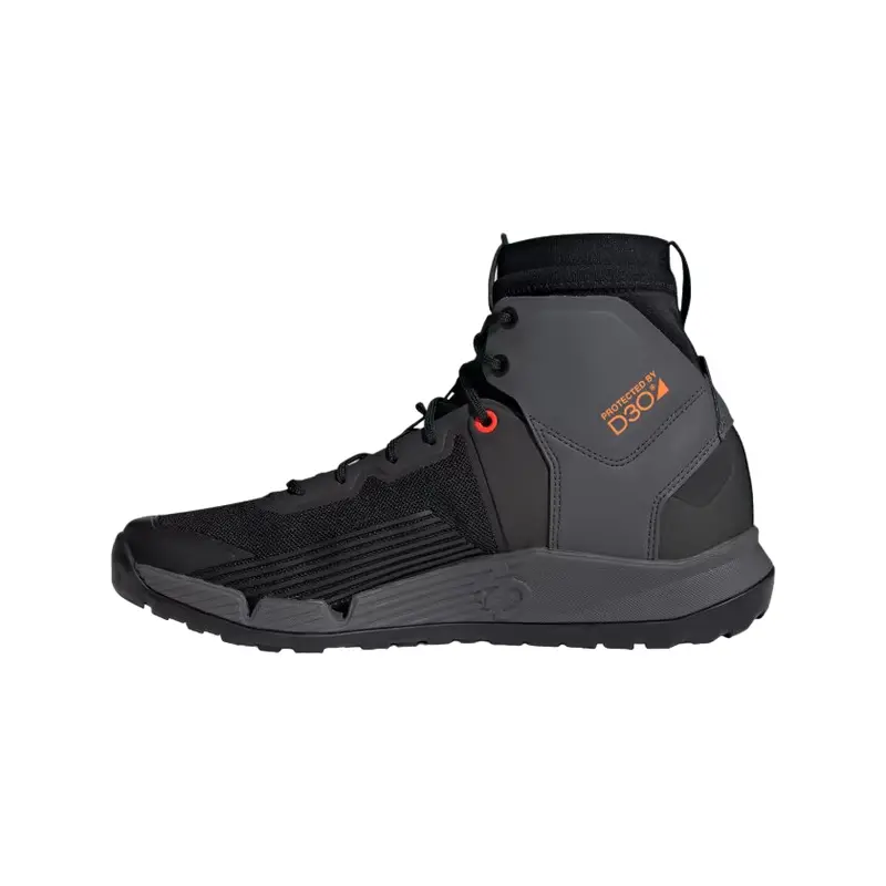Five Ten Trailcross Mid Pro Mtb Shoe - Black-Gray Two-Solar Red 2