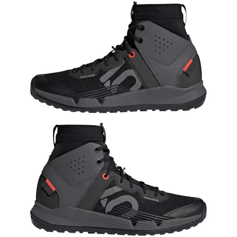 Five Ten Trailcross Mid Pro Mtb Shoe - Black-Gray Two-Solar Red 6