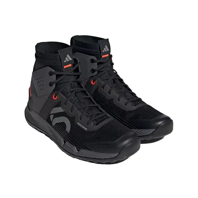 Five Ten Trailcross Mid Pro Mtb Shoe - Black-Gray Two-Solar Red 8