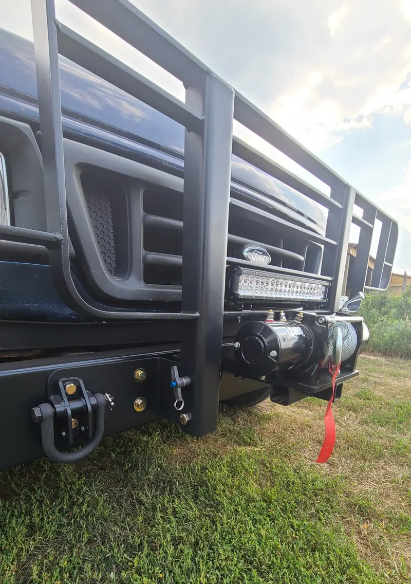 Ford E350 Brush Guard, Front Bumper, Mounting Brackets And Hardware 1
