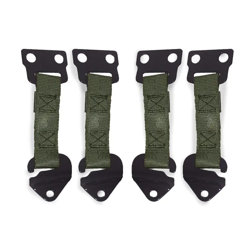 Four Oem Green Door Limiter Straps. Two Left And Two Right. Fits Military Humvee.  For A Four Door Vehicle, Hard Or Soft Doors 1