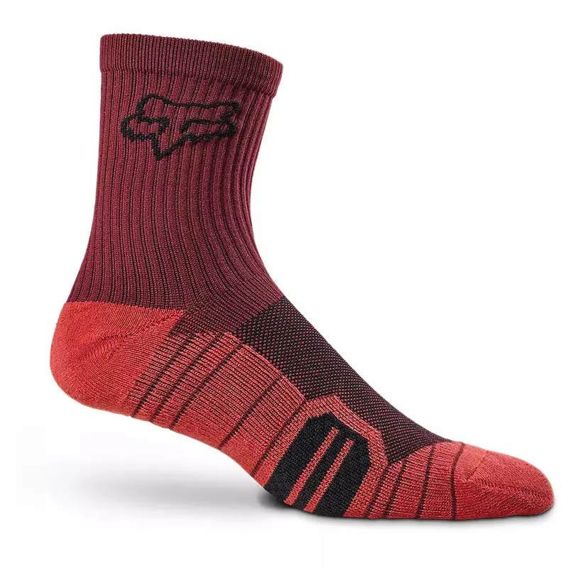 Fox Racing 6" Ranger Cushion Sock - Dark Maroon 1