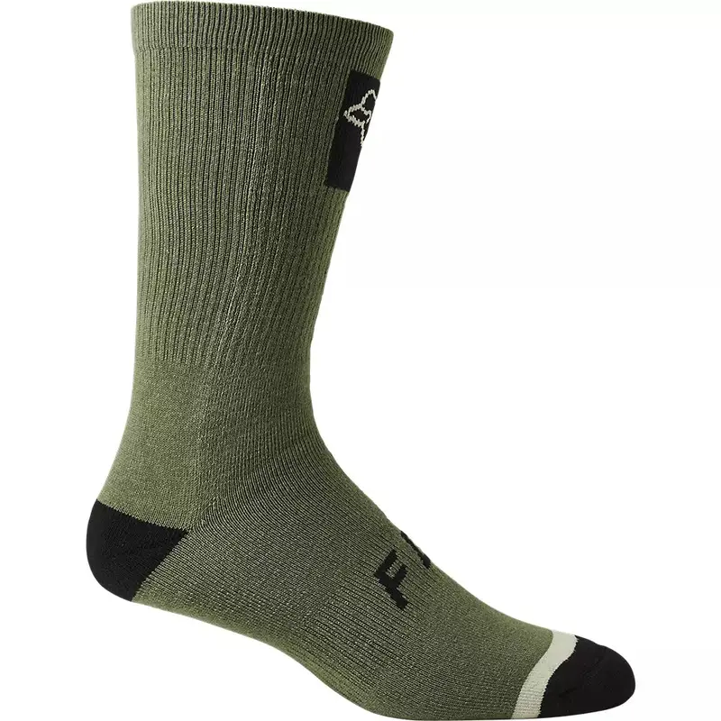 Fox Racing 8" Defend Crew Sock - Bark 1