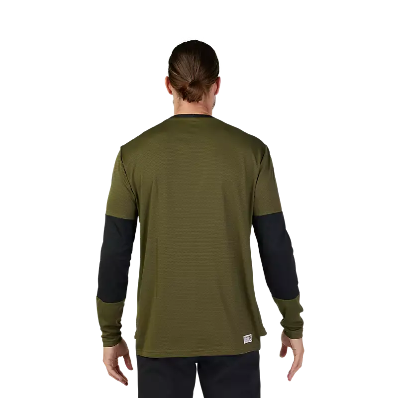 Fox Racing Defend Long Sleeve Mtb Jersey - Foxhead - Olive Green 3