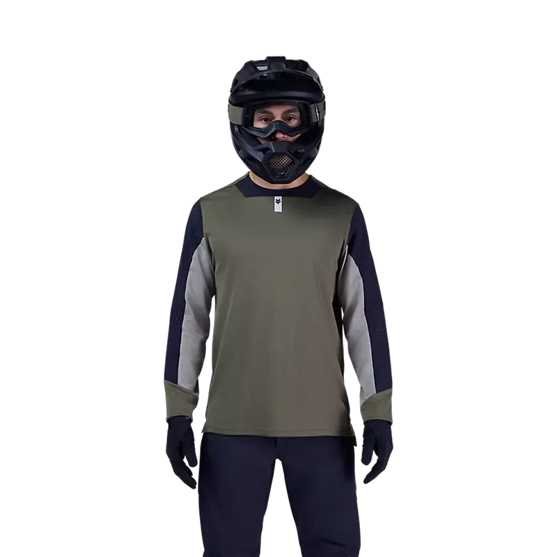 Fox Racing Defend Long Sleeve Mtb Jersey - Olive Green 3