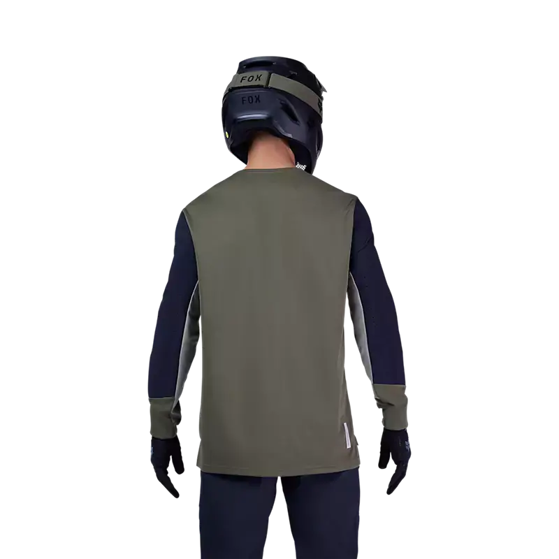 Fox Racing Defend Long Sleeve Mtb Jersey - Olive Green 4