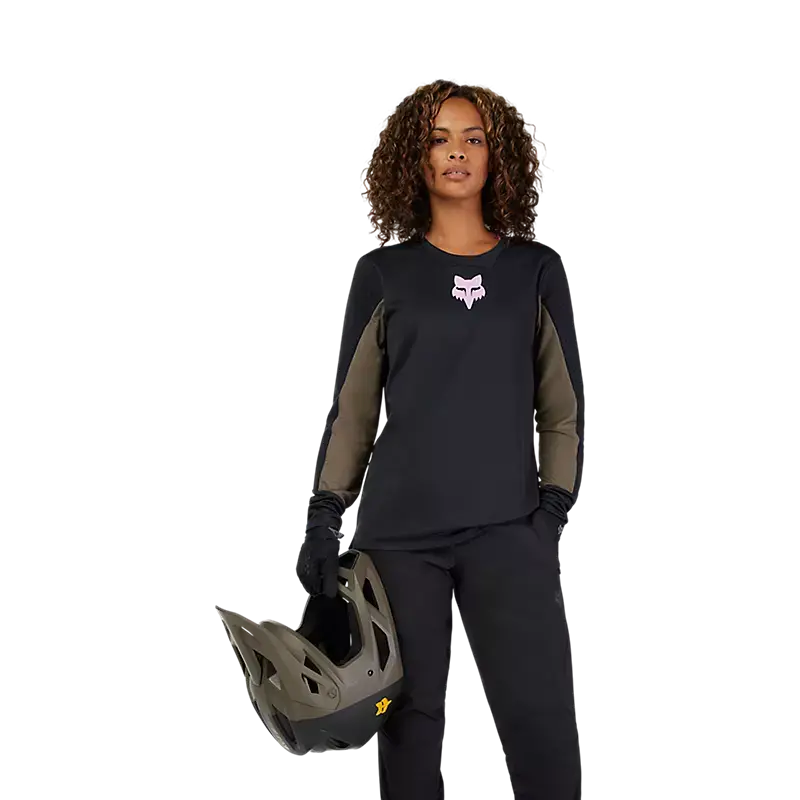 Fox Racing Defend Long Sleeve Mtb Jersey - Park - Womens - Black 3
