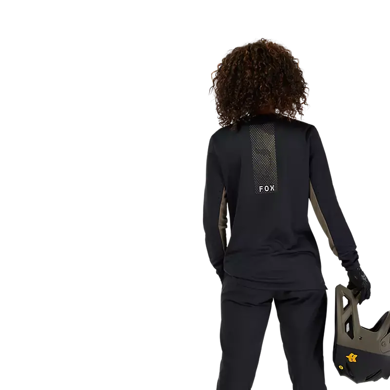 Fox Racing Defend Long Sleeve Mtb Jersey - Park - Womens - Black 4
