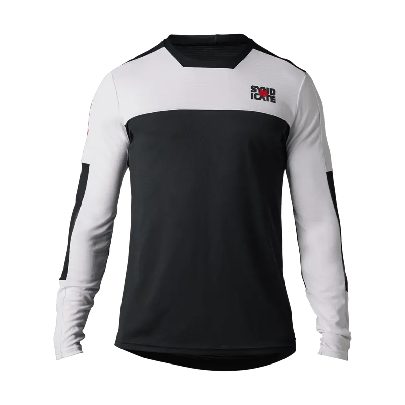 Fox Racing Defend Long Sleeve Mtb Jersey - Syndicate - White-Black 1