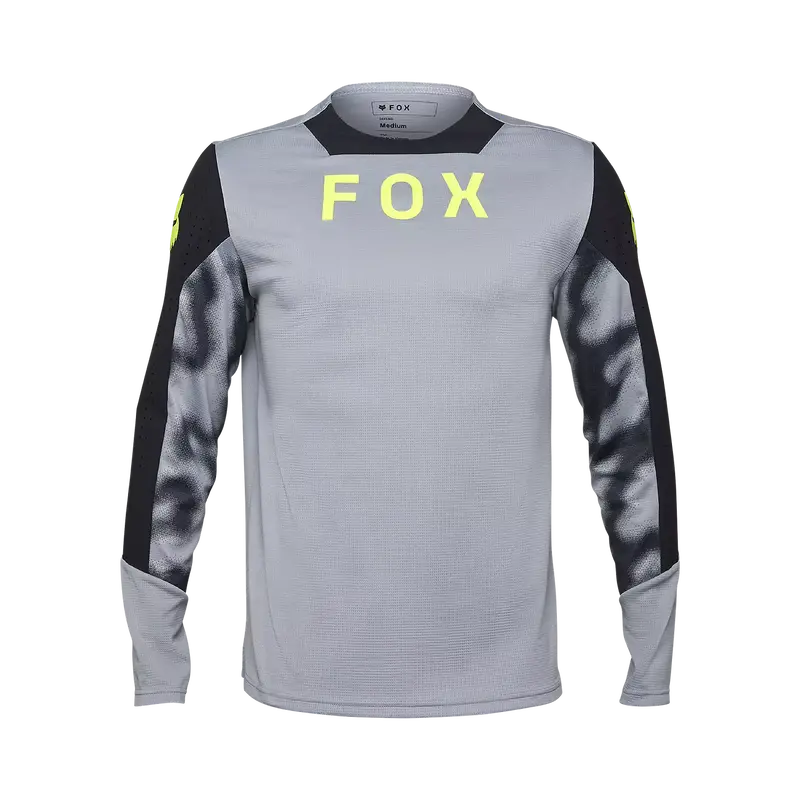 Fox Racing Defend Long Sleeve Mtb Jersey - Taunt - Steel Gray 1