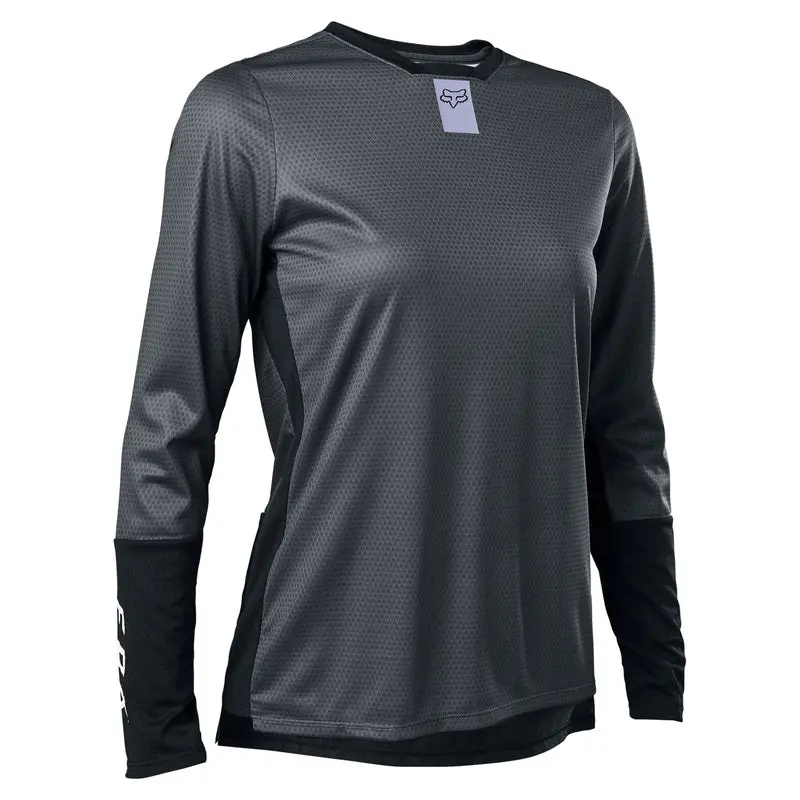 Fox Racing Defend Long Sleeve Mtb Jersey - Womens - Dark Shadow - 2023 1