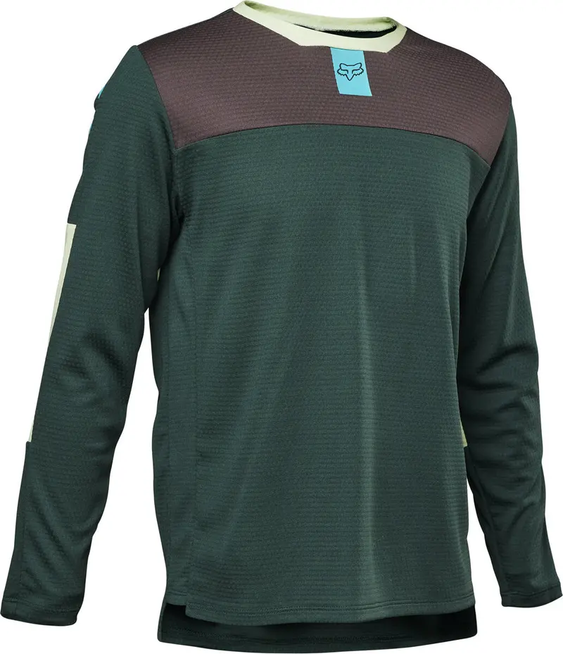 Fox Racing Defend Long Sleeve Mtb Jersey - Youth - Emerald 1