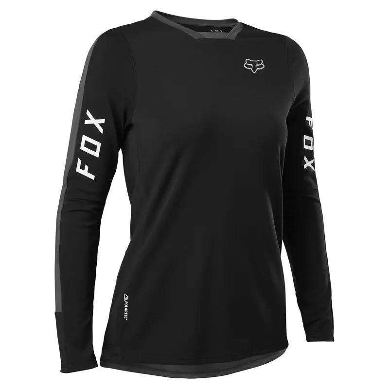 Fox Racing Defend Pro Long Sleeve Mtb Jersey - Womens - Black 1