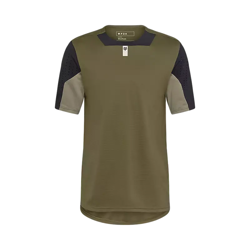Fox Racing Defend Short Sleeve Mtb Jersey - Olive Green 1