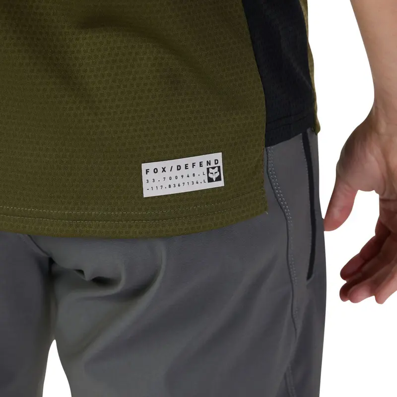 Fox Racing Defend Short Sleeve Mtb Jersey - Olive Green - 2023 3