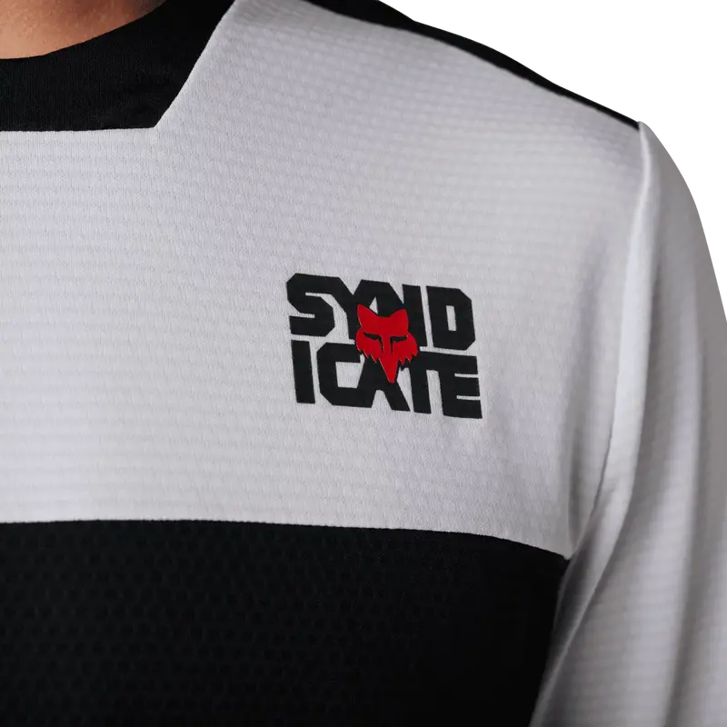 Fox Racing Defend Short Sleeve Mtb Jersey - Syndicate - White-Black 2