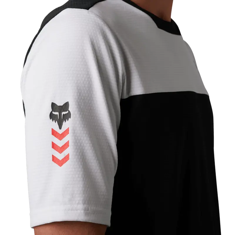 Fox Racing Defend Short Sleeve Mtb Jersey - Syndicate - White-Black 3