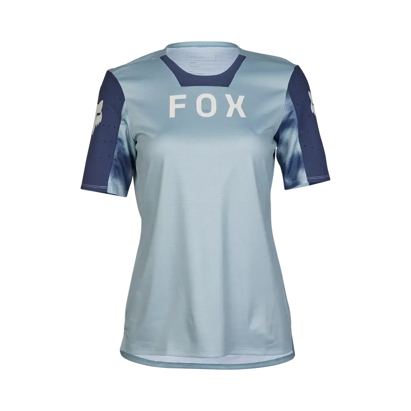 Fox Racing Defend Short Sleeve Mtb Jersey - Taunt - Womens - Gunmetal 1