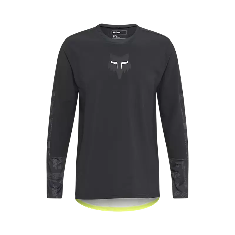 Fox Racing Defend Thermal Long Sleeve Mtb Jersey - Lunar - Black 1