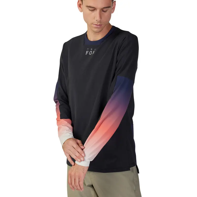 Fox Racing Defend Thermal Long Sleeve Mtb Jersey - Lunar - Black - 2023 3
