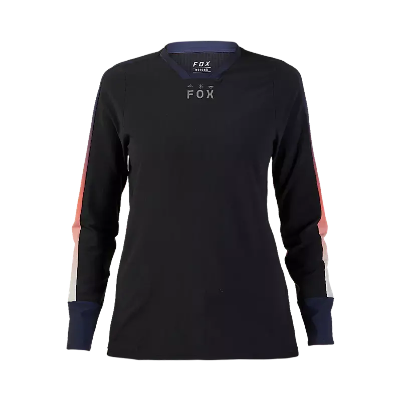 Fox Racing Defend Thermal Long Sleeve Mtb Jersey - Lunar - Womens - Black 1