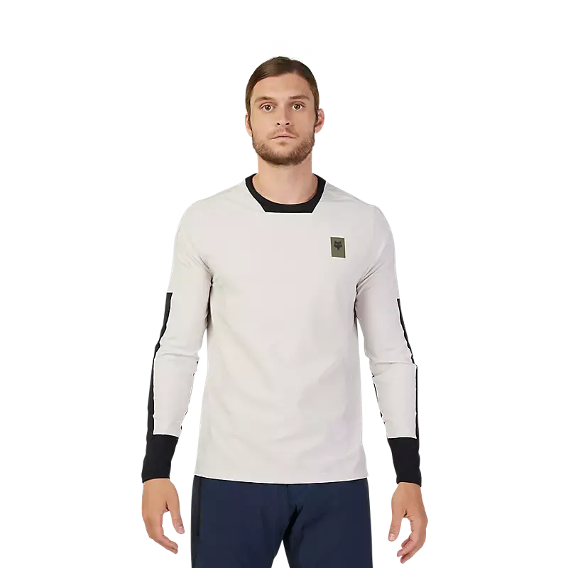 Fox Racing Defend Thermal Long Sleeve Mtb Jersey - Vintage White - 2023 2