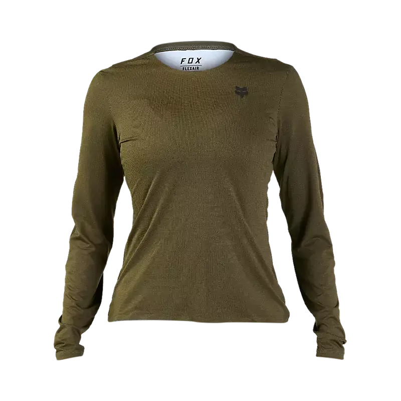 Fox Racing Flexair Ascent Long Sleeve Mtb Jersey - Womens - Olive Green 1