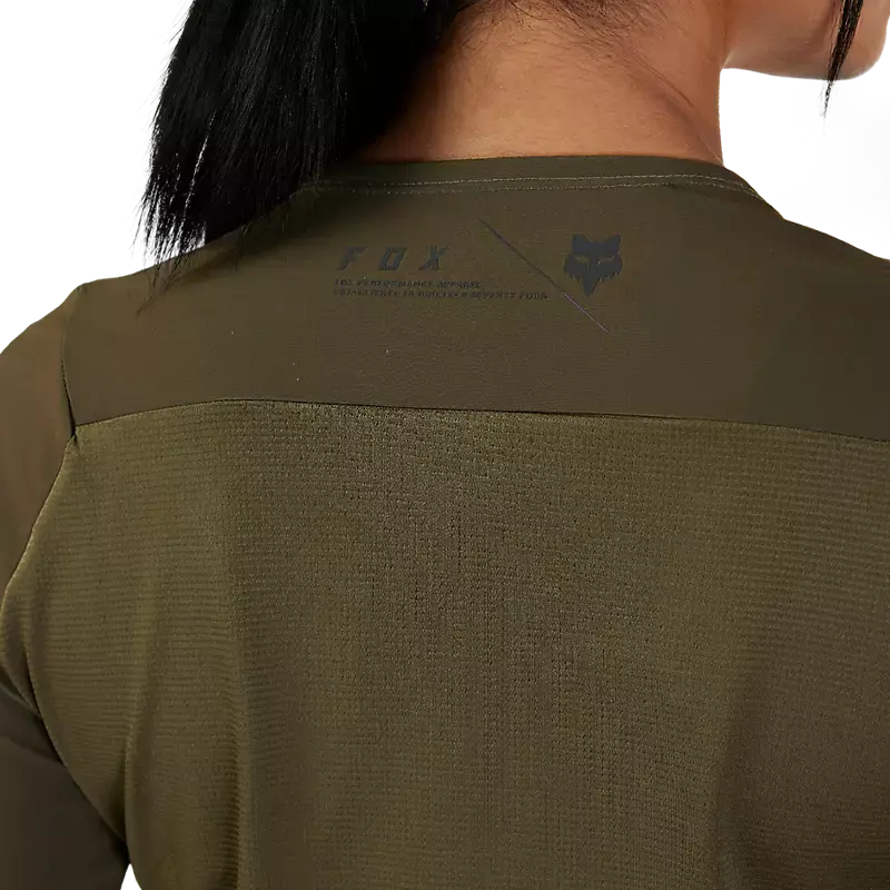 Fox Racing Flexair Ascent Long Sleeve Mtb Jersey - Womens - Olive Green 4