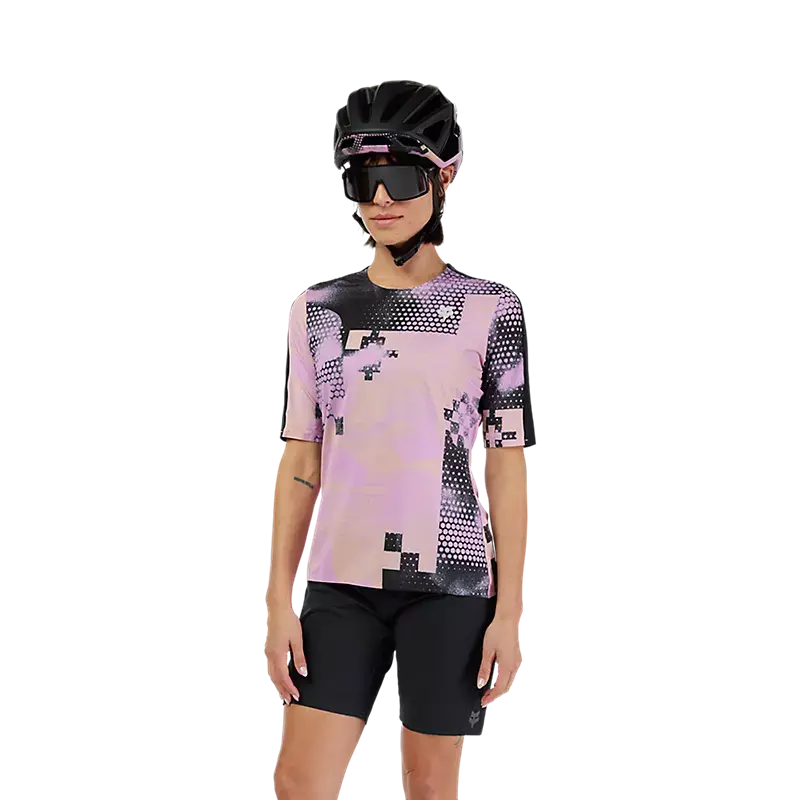 Fox Racing Flexair Ascent Short Sleeve Mtb Jersey - Pulse - Womens - Desert Rose 3