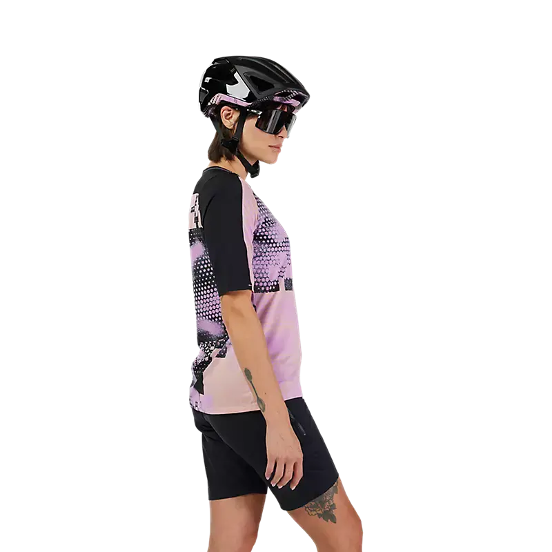 Fox Racing Flexair Ascent Short Sleeve Mtb Jersey - Pulse - Womens - Desert Rose 5