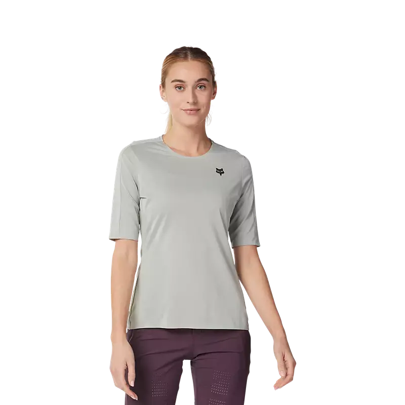 Fox Racing Flexair Ascent Short Sleeve Mtb Jersey - Womens - Gray Vintage 3