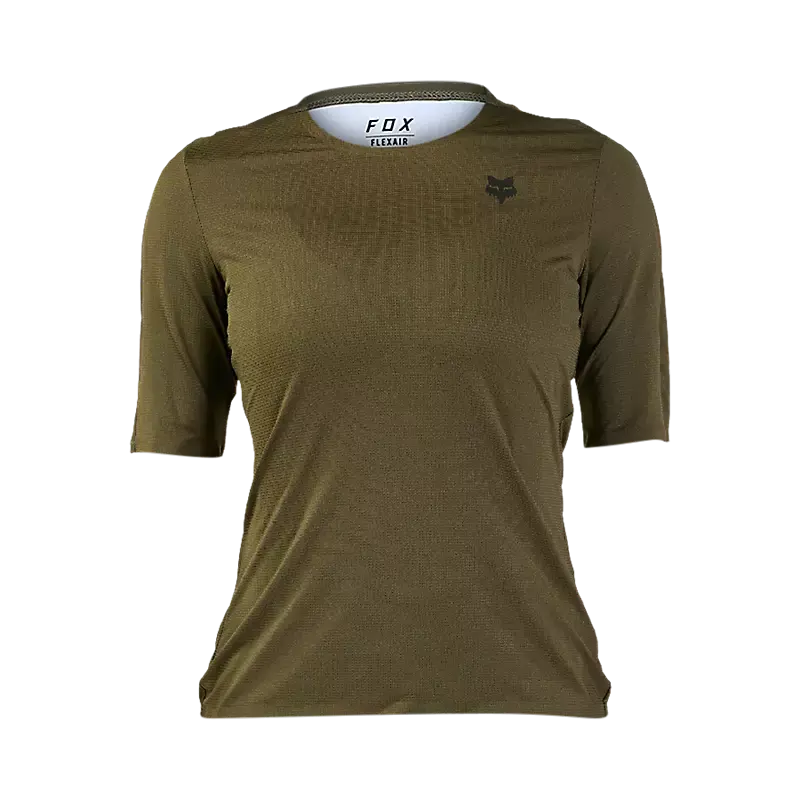 Fox Racing Flexair Ascent Short Sleeve Mtb Jersey - Womens - Olive Green 1