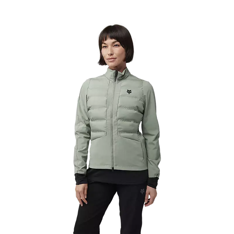 Fox Racing Flexair Fire Hybrid Cycling Jacket - Womens - Moss 3