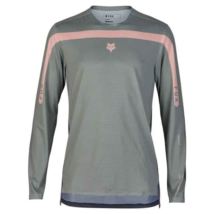 Fox Racing Flexair Long Sleeve Mtb Race Jersey - Aviation - Gray Vintage 1