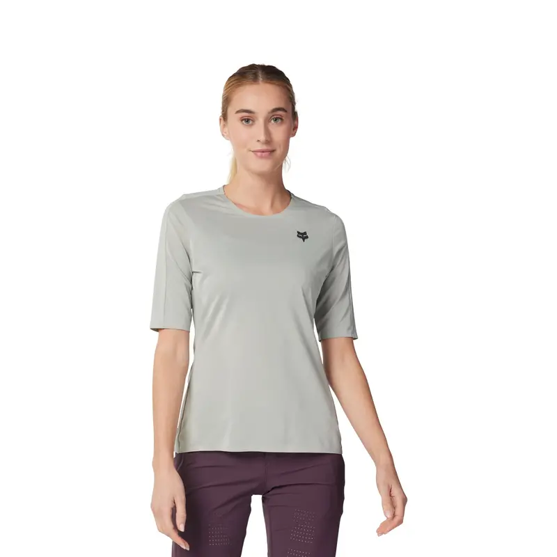Fox Racing Flexair Short Sleeve Mtb Jersey - Ascent - Womens - Gray Vintage 3